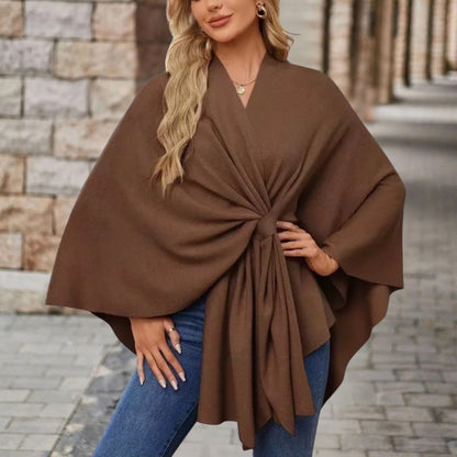 Damen Top mit Cape Effekt und Vorderknoten