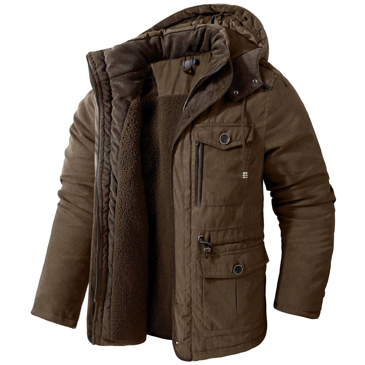 Herren Winterjacke Kapuzenparka Warm