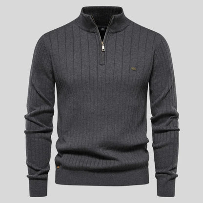 Herren Strickpullover Warm Halb-Reißverschluss Winteredition