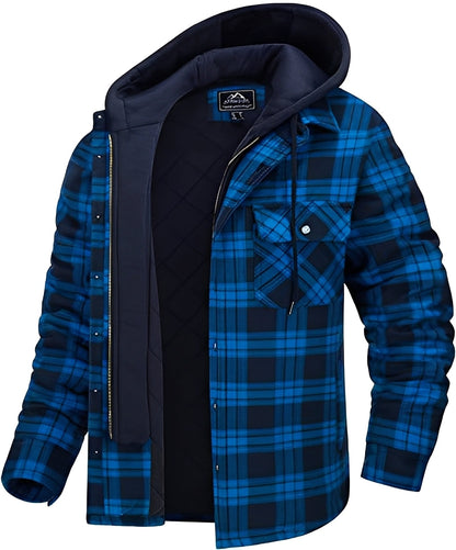 Stylische Herrenjacke - Lässig Kariert Dick