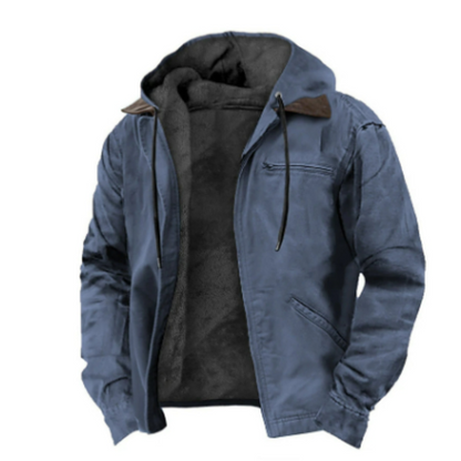 Herren Steppjacke Kapuze Übergröße