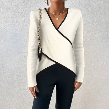 Elegante Wickelbluse Damen Zeitlos Elegant