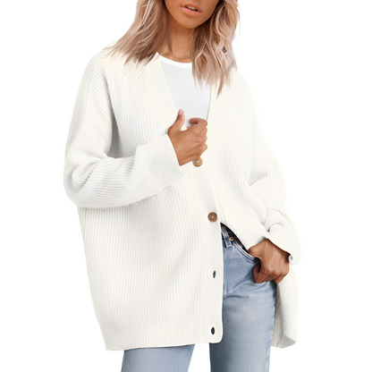 Bequemer Oversize Cardigan Frauen