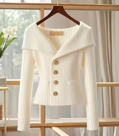 Praktische Strickjacke Damen Kurz Cardigan Übergröße