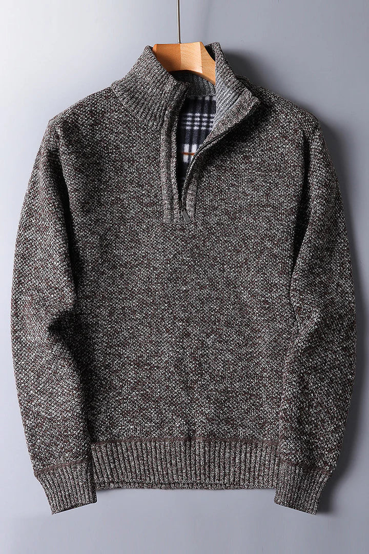 Herren Strickpullover Bequem Reißverschluss