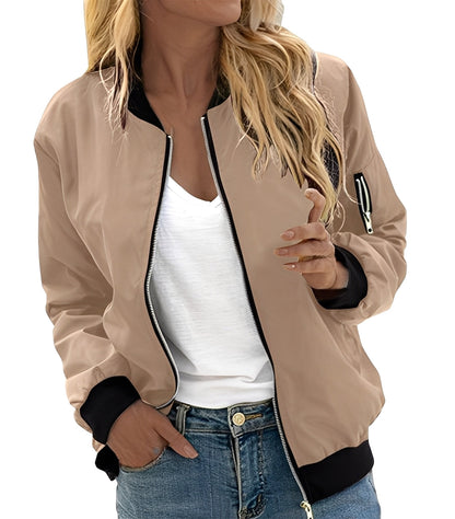 Modische Damen Bomberjacke Komfortabel Stilvoll