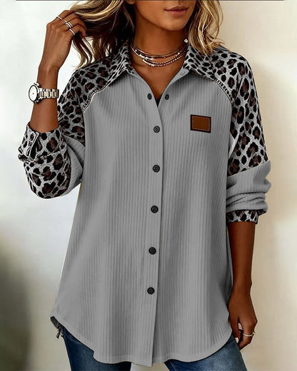 Stilvolles Kleid Leopard Muster Damen