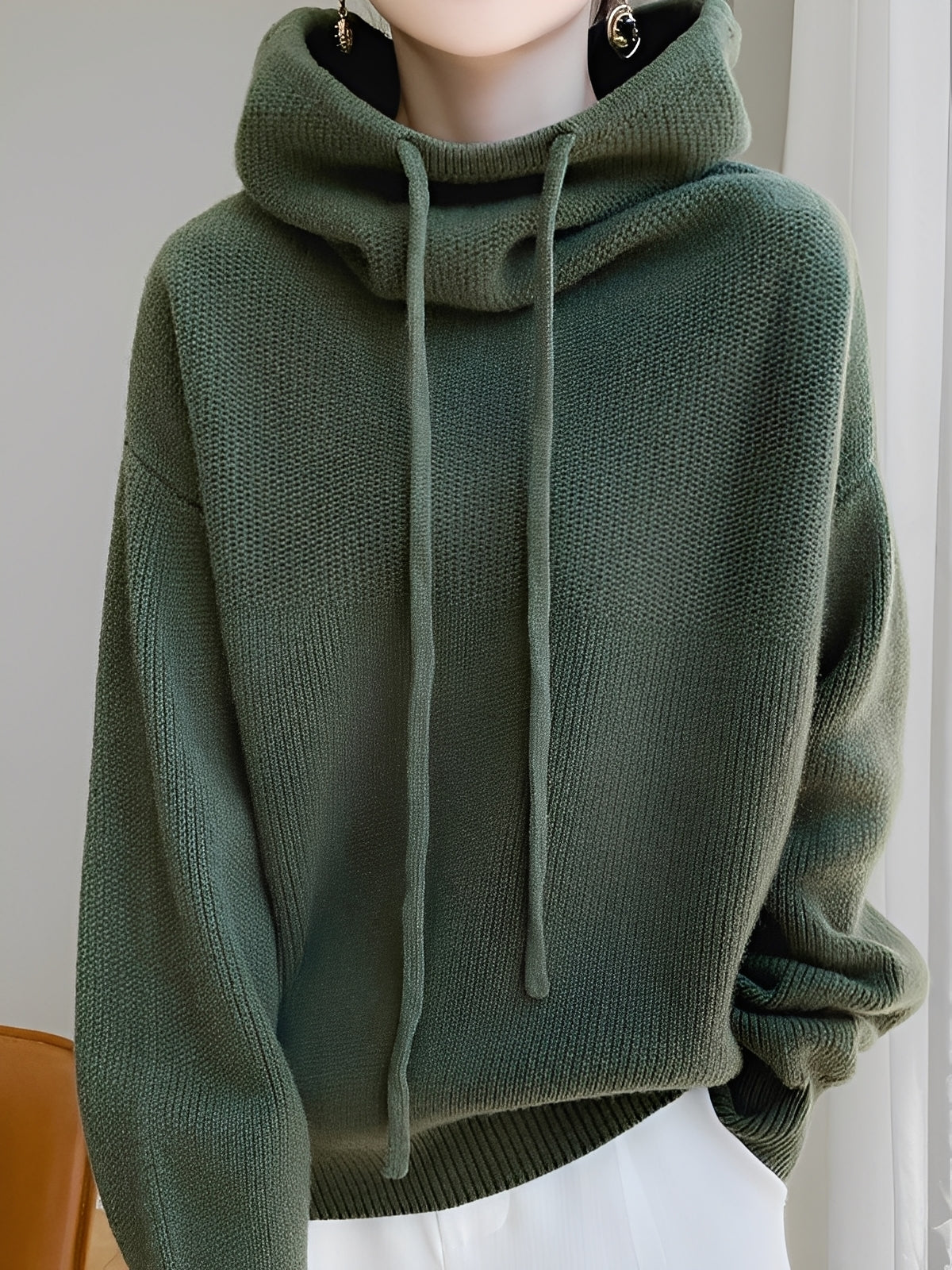 Damen Woll-Hoodie Weich und Warm