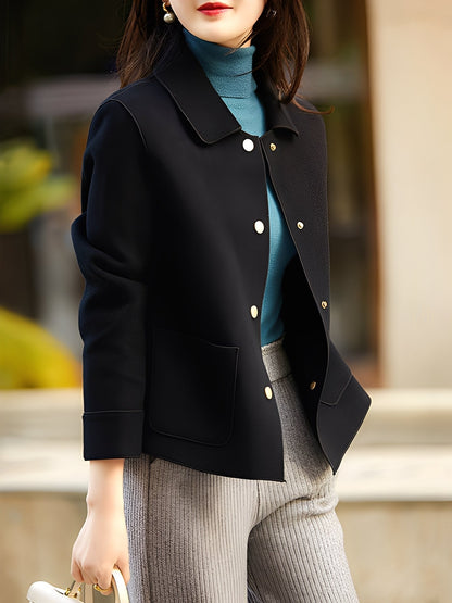 Elegante Damen Winterjacke Mit Knöpfen