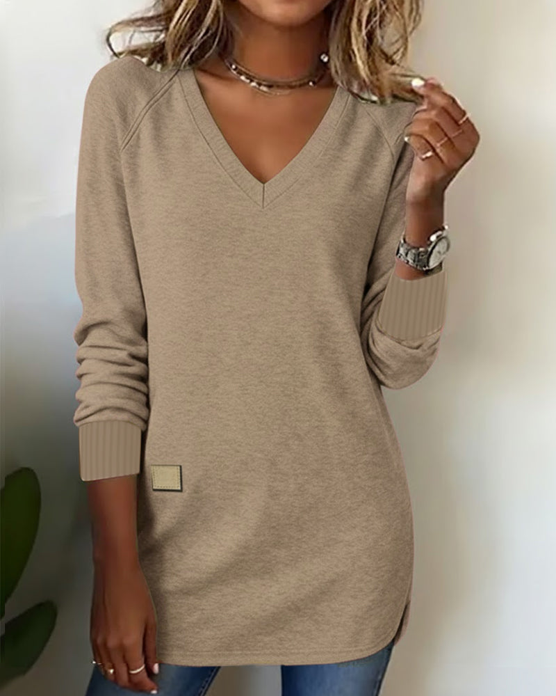 Elegante Kleid V-Ausschnitt Chic Design