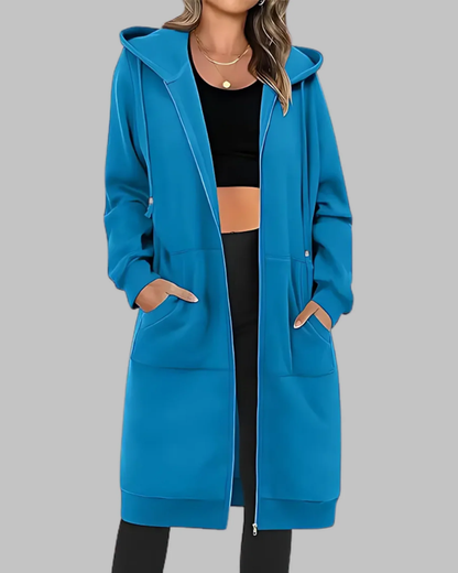 Übergroße Lässige Zip-Up Jacke Damen Oversized
