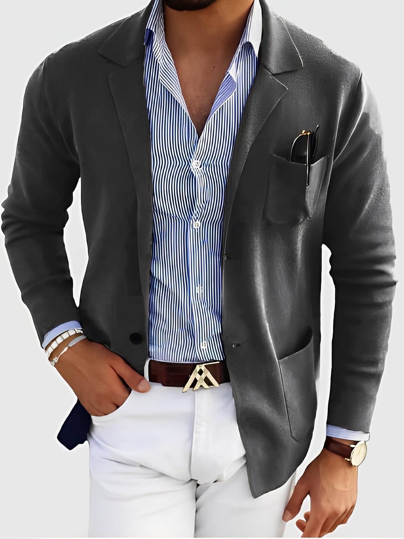 Maßgeschneiderter Herrenblazer Elegant mit Taschen