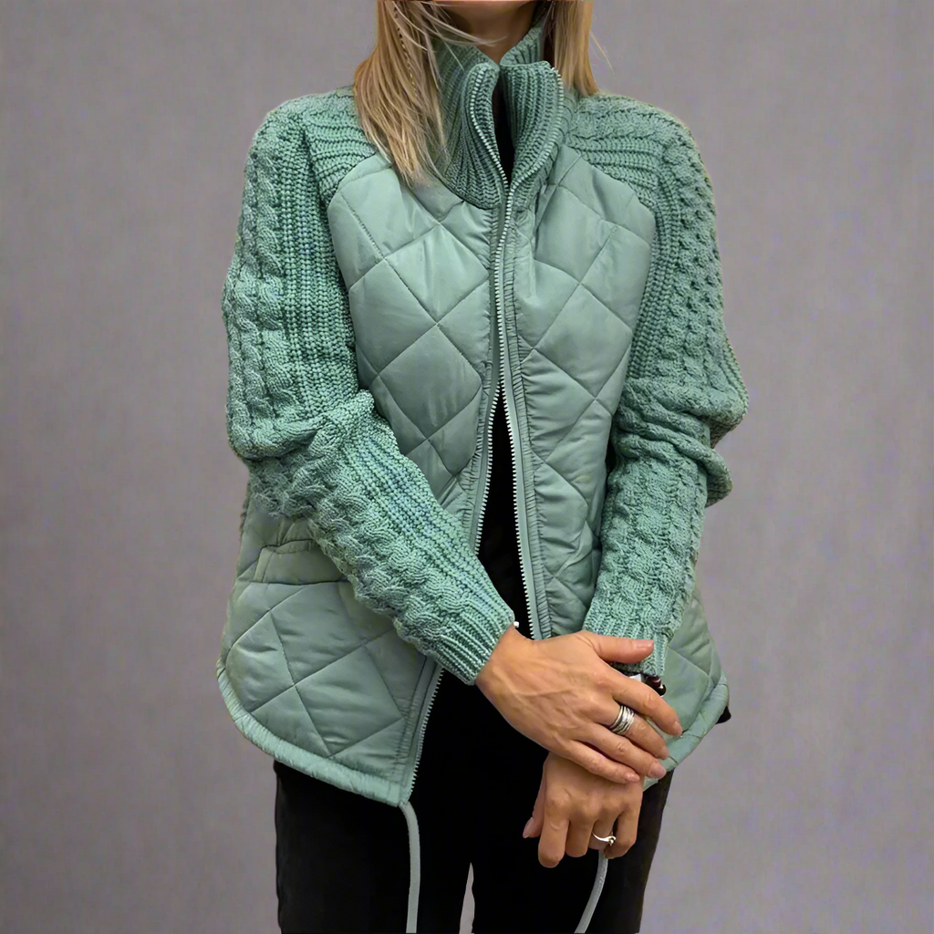 Herbstjacke mit Strickärmeln Damen