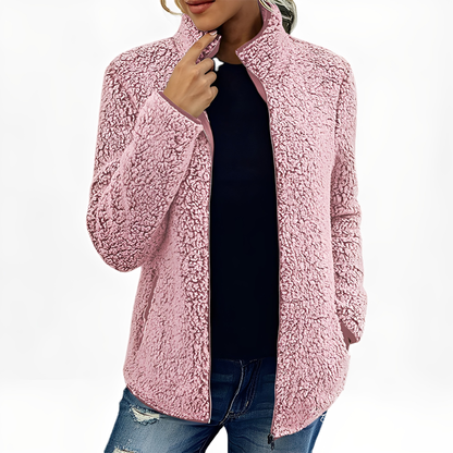 Damen Fleece-Mantel Weich Elegant