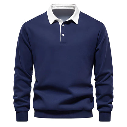 Herren Poloshirt Freizeit Langarm Leicht