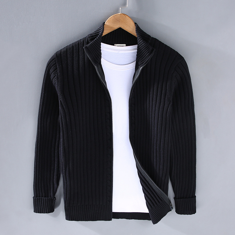 Herren Strickcardigan Reißverschluss Modern Casual
