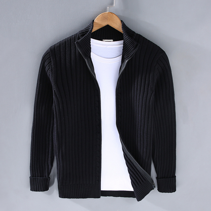 Herren Strickcardigan Reißverschluss Modern Casual