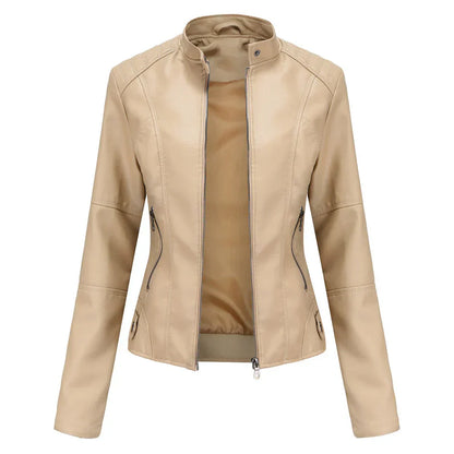 Lederjacke Damen Slim Fit Elegant