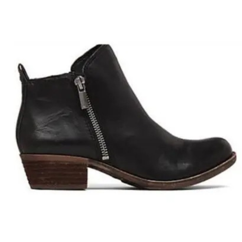 Bequeme Stiefeletten Niedriger Absatz Wildlederoptik