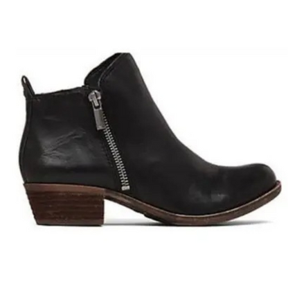 Bequeme Stiefeletten Niedriger Absatz Wildlederoptik