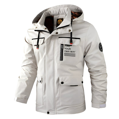 Wetterfeste Herrenjacke Outdoor Dicke Winterjacke - IdealeKleiden