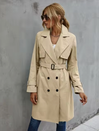 Eleganter Trenchcoat Lang Damen Mantel
