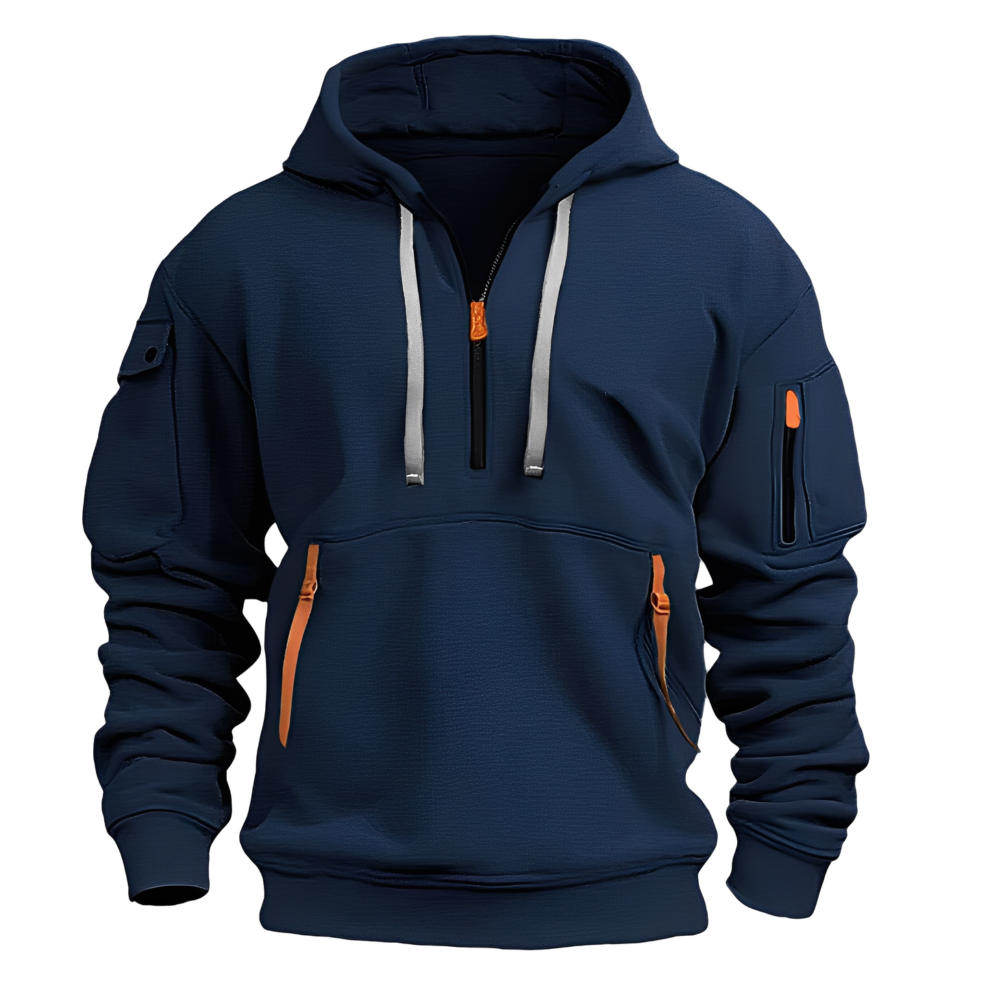 Bequemer Herren Hoodie mit Reißverschluss