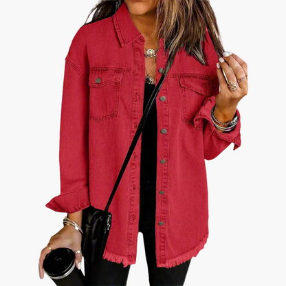 Lässige Vintage Jeansjacke Freizeit Alltag