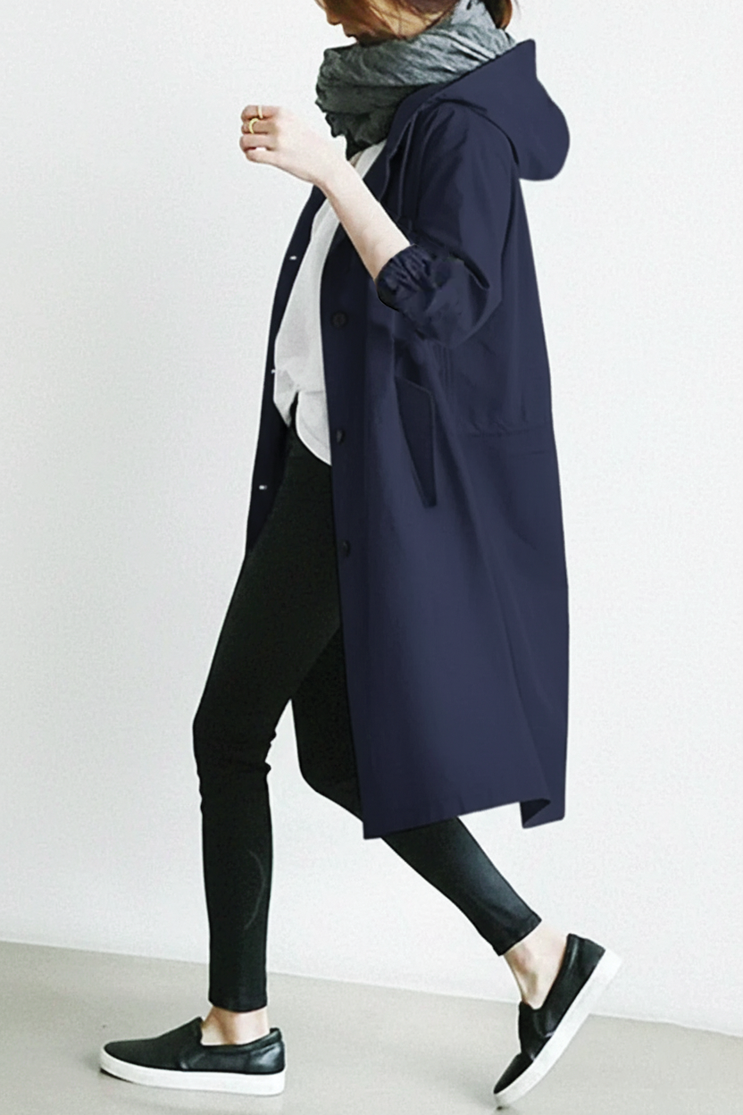 Stylisher Trenchcoat mit Kapuze