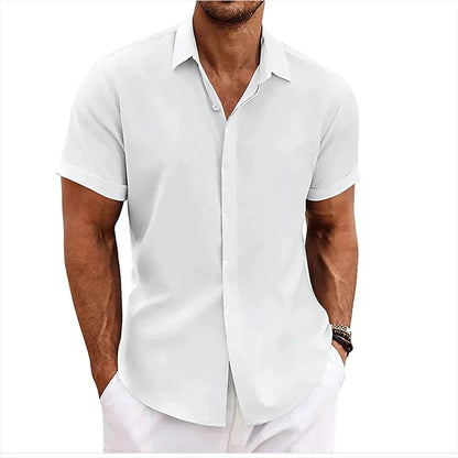 Herrenhemd Baumwolle Leinen Modern Slimfit