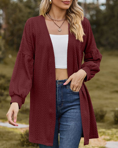 Klassischer Cardigan mit Latzärmeln Elegant