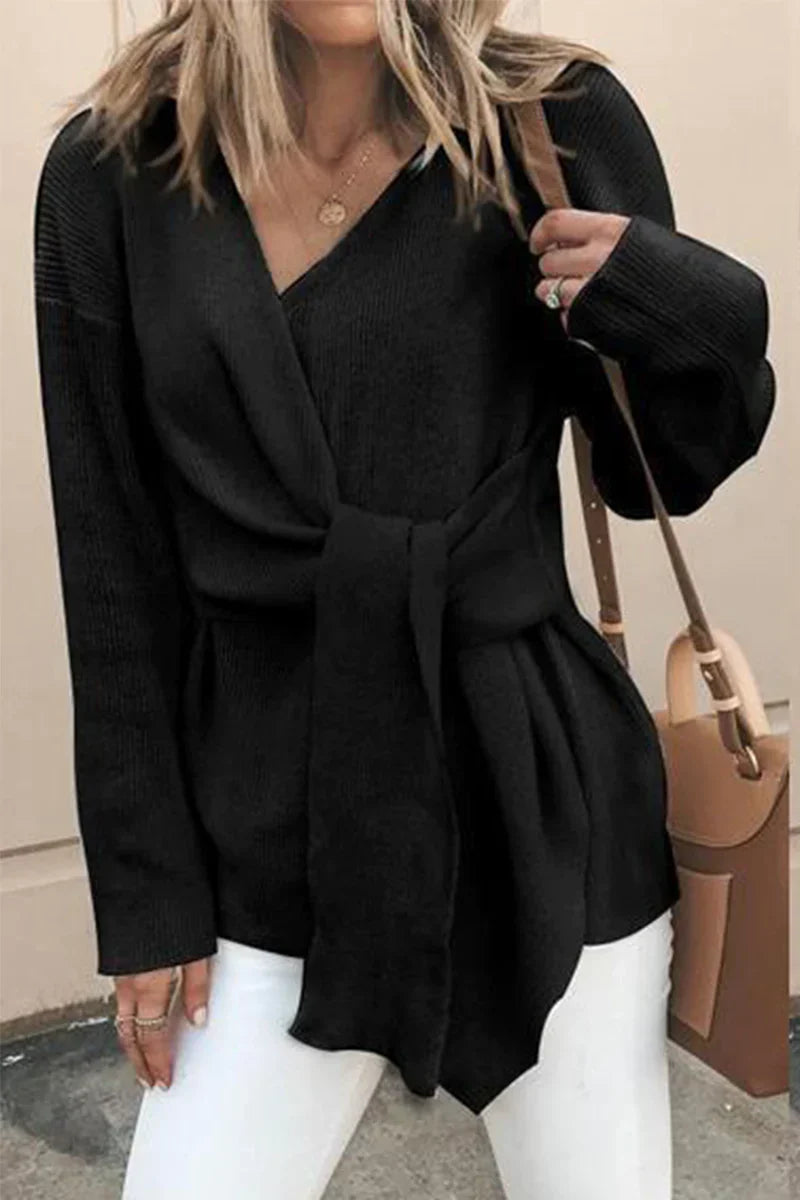 Mode Strickjacke Patchwork Chic
