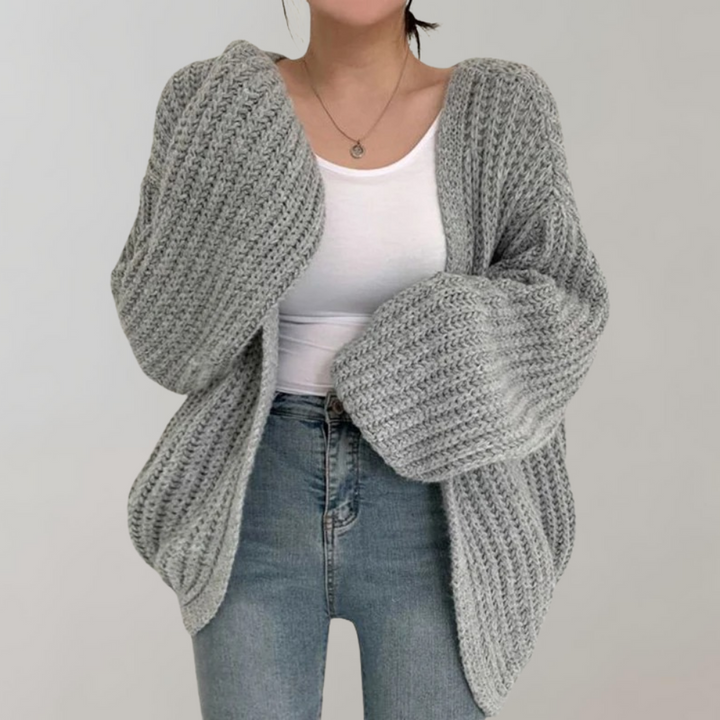Damenschal Strickjacke Grobstrick Stil
