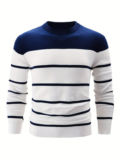 Streifiger Pullover Baumwolle Elegante Optik
