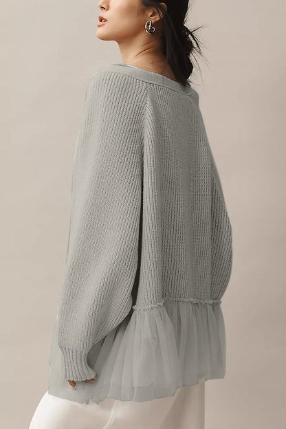 Damen Strickjacke Langärmlig Elegant