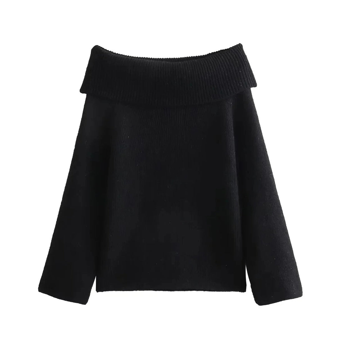 Weiche Off-Shoulder Strickpullover Damen