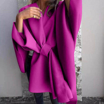 Damen Longcardigan Fledermaus Ärmel Elegant
