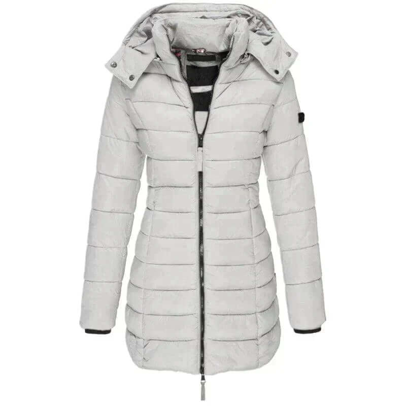 Damen Winterparka Lange Pufferjacke Mit Kapuze