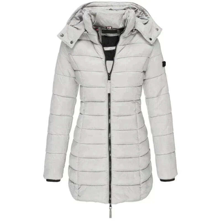 Damen Winterparka Lange Pufferjacke Mit Kapuze