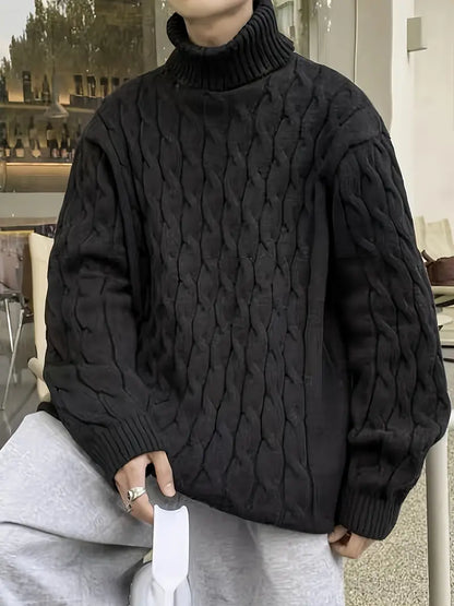 Lässiger Langarm-Pullover Rundhals Casual