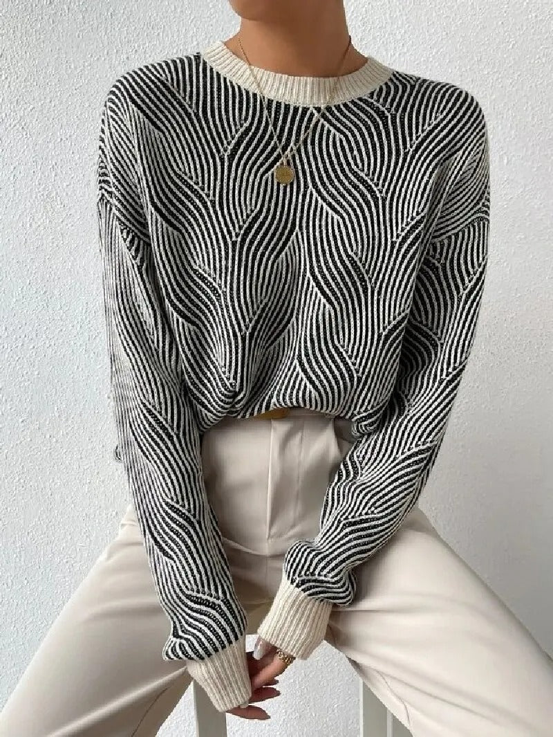 Bequemer Pullover Abstraktes Design