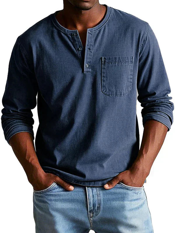Herren Langarmshirt Casual Style