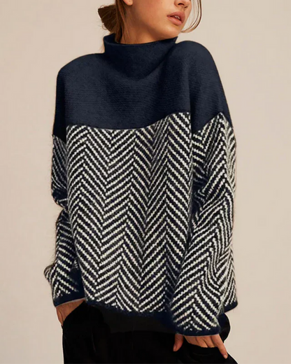 Weiche Baumwolle Rollkragen Pullover Damen