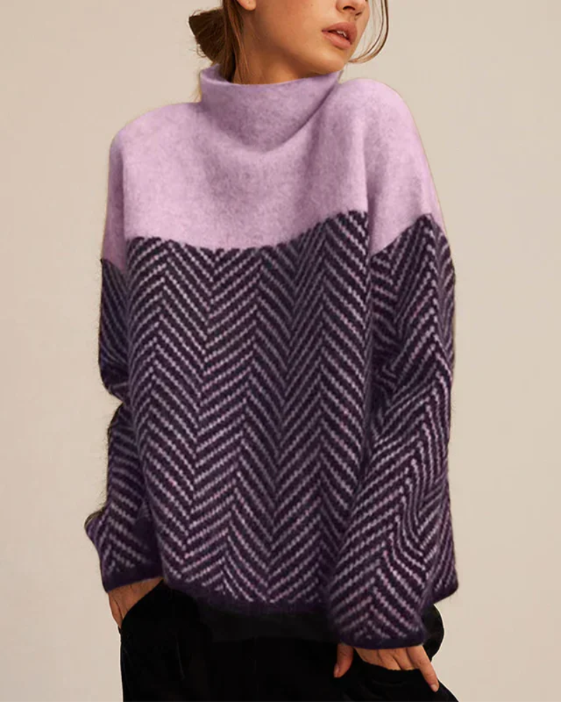 Weiche Baumwolle Rollkragen Pullover Damen