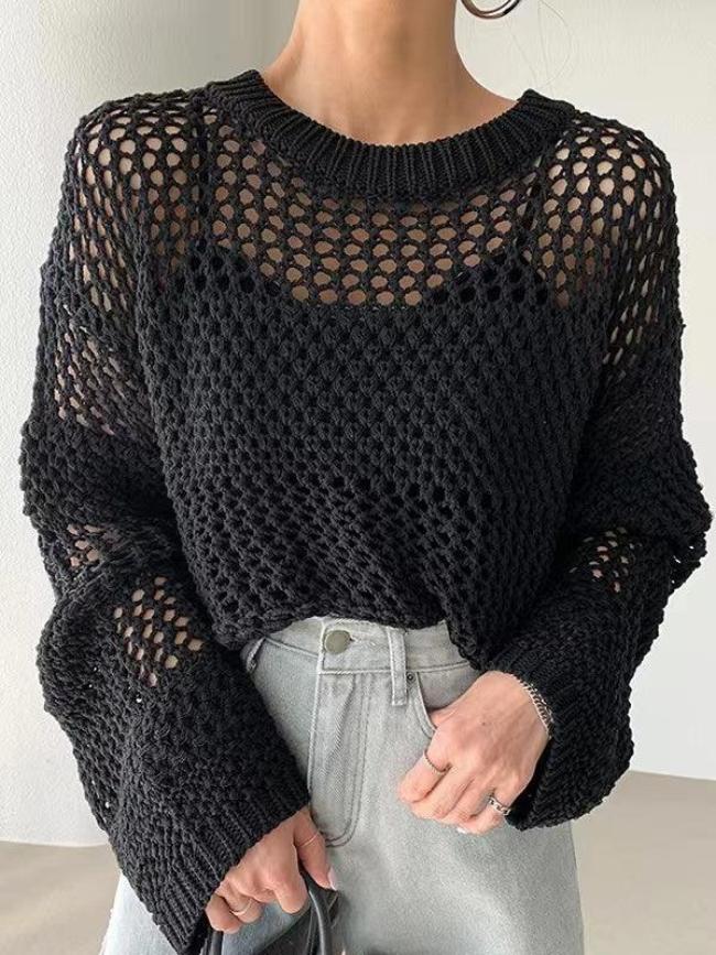 Modischer Strickpullover Damen Trend