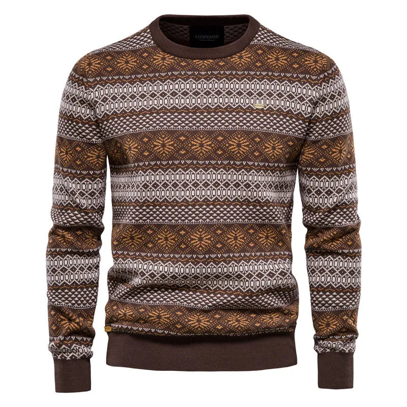 Retro Pullover Rundhals Damen