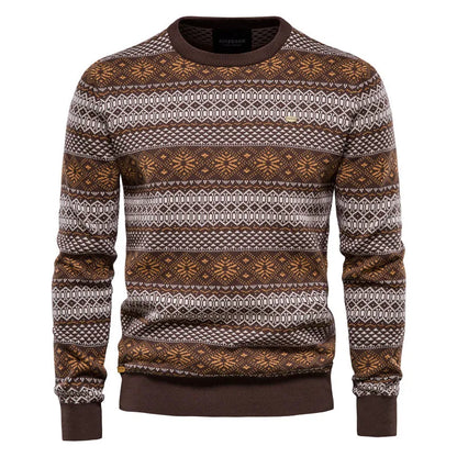 Retro Pullover Rundhals Damen