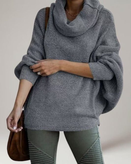 Stylische Stehkragen-Pullover Damen - IdealeKleiden