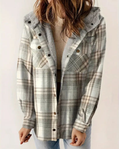 Karierte Sportjacke Herren Kapuze