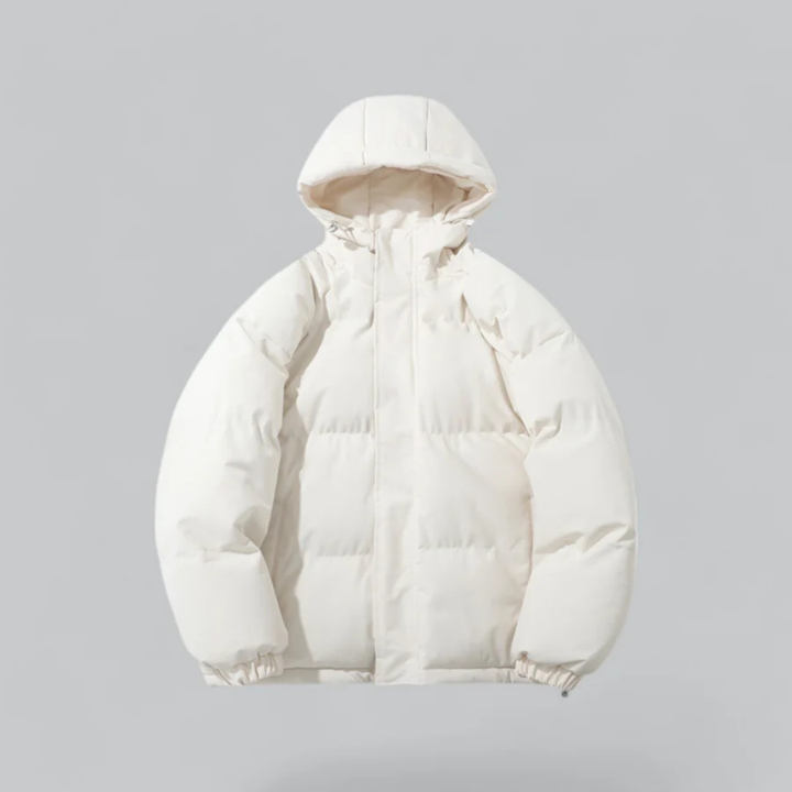 Kurze Winterjacke Kapuzenjacke Reißverschluss Damen